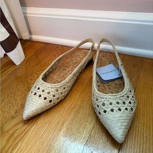 AEROSOLES DIEGO NATURAL WOVEN SLINGBACK
